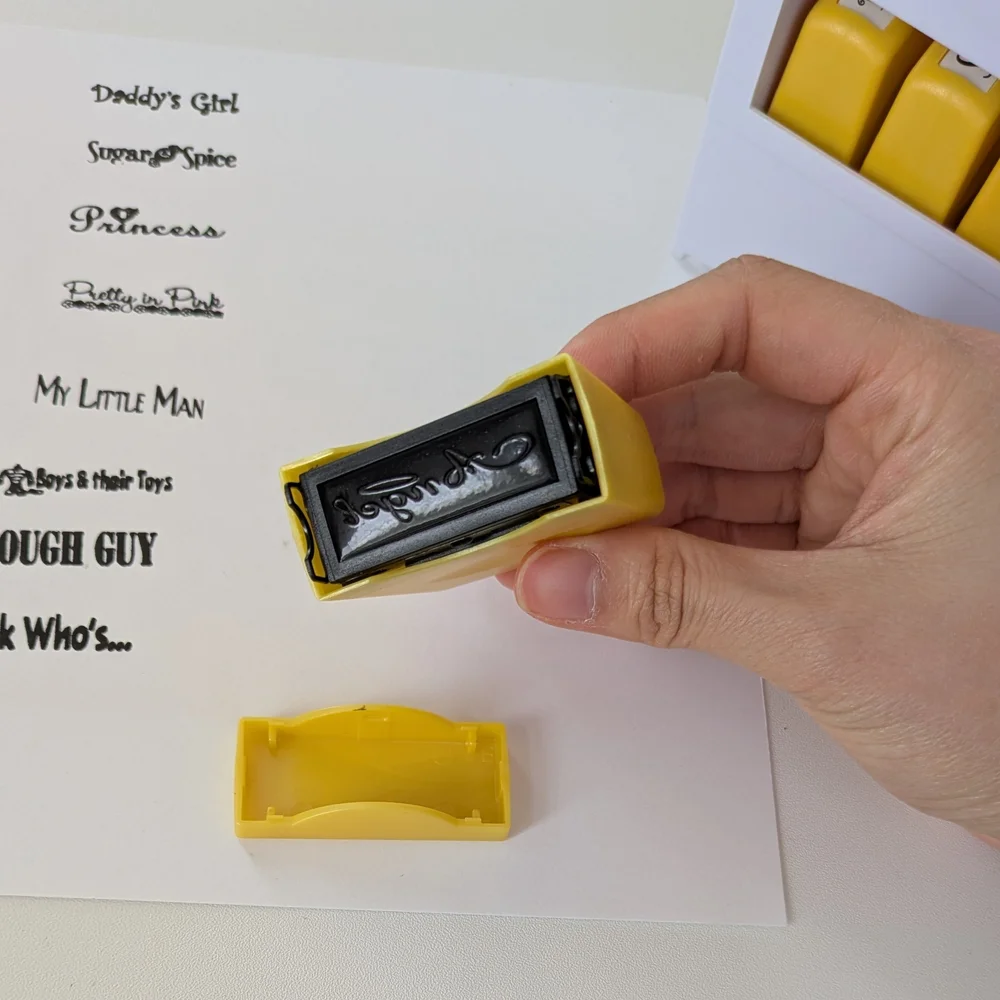 MessageStor Vintage Self-inking Stamps with Case